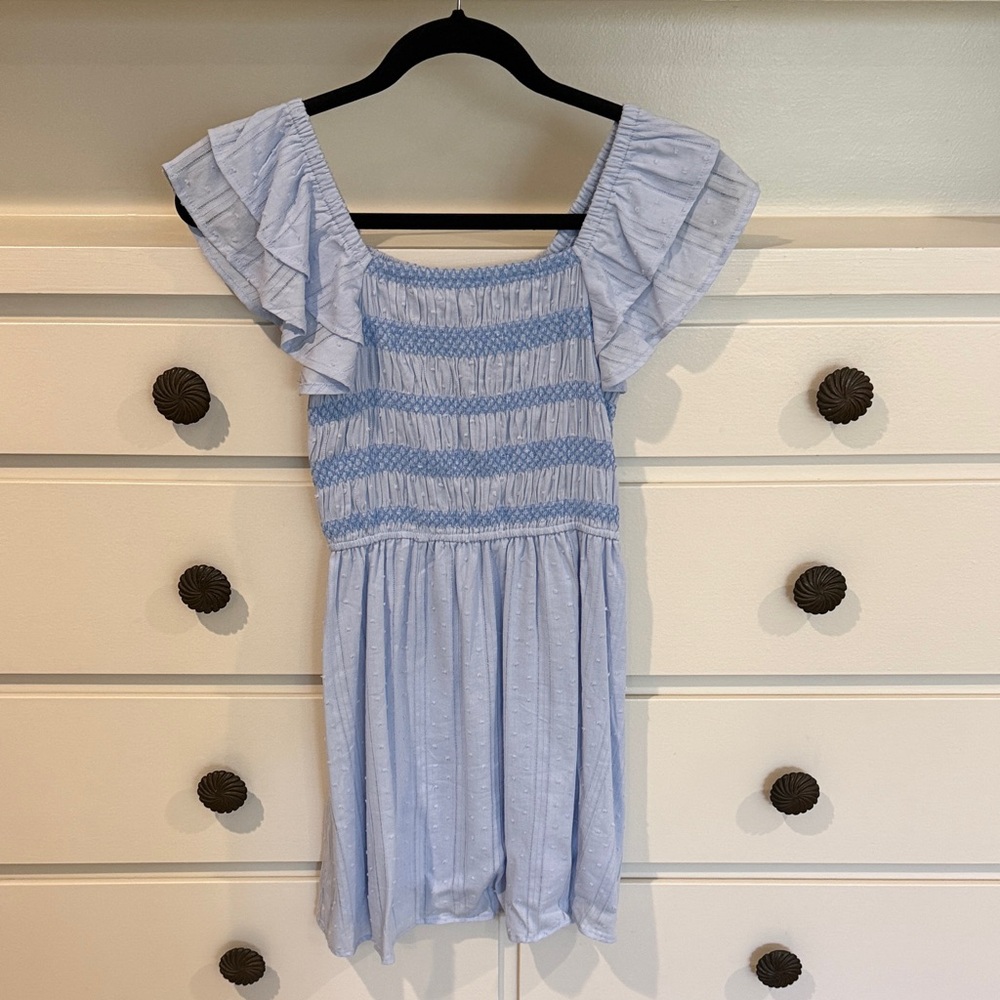 Hello Franki by Francesca’s Light Blue Kids Dress youth L 10-12 like new